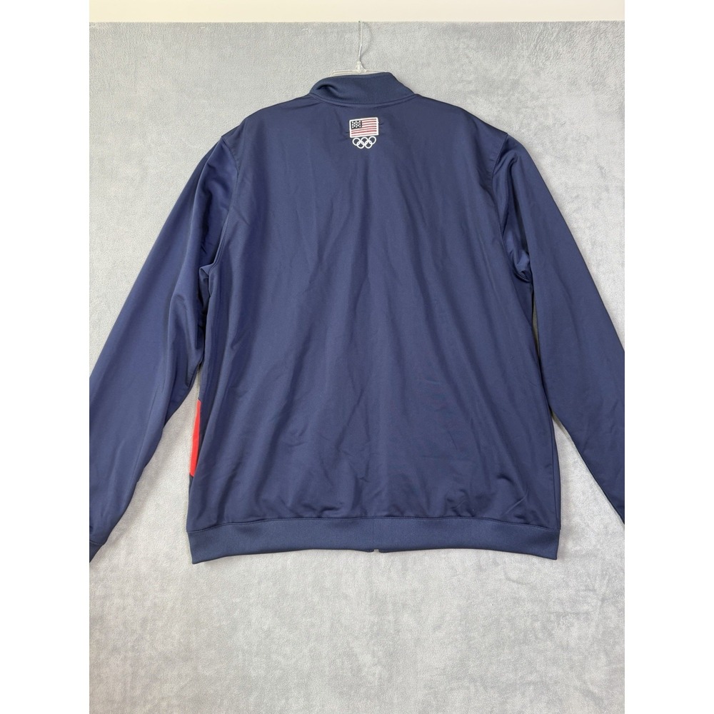 Team USA Olympic Team Apparel Track Jacket Men's XL Navy Full Zip Pockets - Picture 7 of 7